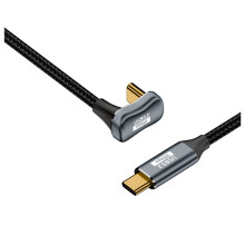 PD 100W USB C para Tipo C Cotovelo OTG Cabo de Dados USB 3.2 Gen 2 10Gbps Sincronização de Dados 5A Entrega de Energia 4K60Hz,J