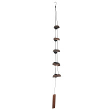 Bell Wind Chimes Temple Wind Bell with 5 Bells,Feng Shui Wind Chime for Home Yard Outdoor Decoration Memorial Wind Chime