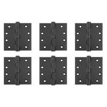 Roestvrij Stalen Zwarte 4 Inch Deurscharnieren voor Buitendeuren Kogelgelagerde Deurscharnieren 4 Inch X 4 Inch Deurscharnieren 6 PACK