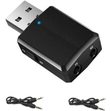 Adaptador USB para PC, Transmissor e Receptor BT 5.0 3 em 1 com AUX de 3,5 mm, Transferência Sem Fio