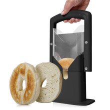 Bagelsnijder met Handvat, Roestvrijstalen Handbroodsnijder, Draagbare Muffinsnijder, Keukengadgets
