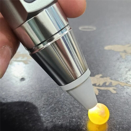 Double  Jade Flashlight 6 Light Source USB Direct Charging Identification Jewelry Jade Fluorescent Lamp, Silver 1