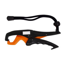 Clip di Plastica per Pesci, Controller per Pesci, Sollevatore per Pesci, Attrezzatura da Pesca con Corda Antiscivolo, 25 Cm, Nero