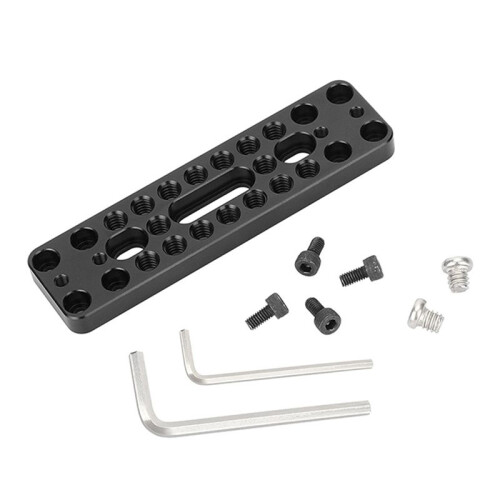 Camera Baseplate Extension Long Cheese Plate with Multiple 1/4inch-20 Thread Holes for DLSR Camera DIY Setup