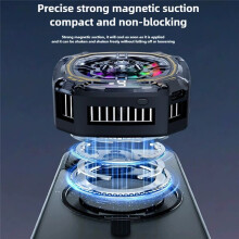 Phone Cooler P71 Magnetic Semiconductor Cooling Radiator 3 Gear Adjustment with Digital Display Back-Clip Cool Heat Sink