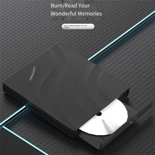 External Blu-Ray Optical Drive USB 3.0 Portable 3D BD-Combo Reader CD DVD Player Burner for Laptop PC Computer Laptop 1
