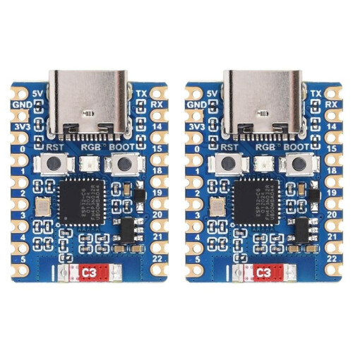 2pcs ESP32 Development Board ESP32-C6  Development Board Based  ESP32-C6FH4 Dual Processors 2.4GHz WiFi 6 & BT5 1