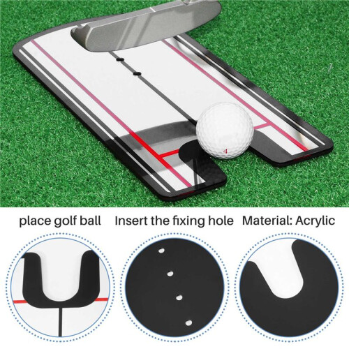 Putting Alignment Mirror Portable Putter Training Aid  Putting Mirror Practice Putting Tool 1