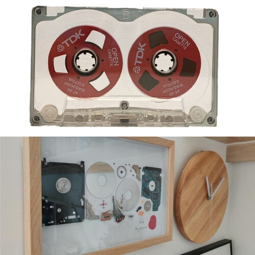 55 Minute Blank Tape Disk Double-Sided Metal Small Open Disk Blank Cassette Tape Tape Disk, C 2