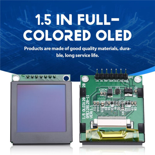 1.5 inch Full Color OLED Screen LCD LED Display Module 128x128 SPI Serial Port Interface SSD1351 Controller 128x128 1