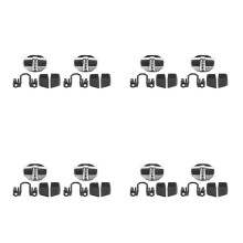 8Set Auto TRD Deurslot Gesp Verbeterde Stabilizer Cover Vergrendelingen Stopper voor - Serie Elimineren Abnormale Ruimte