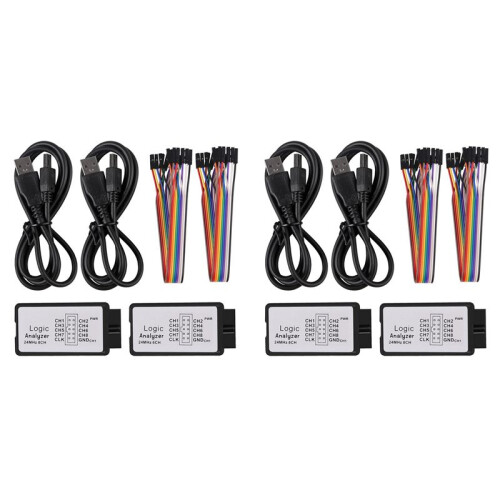 4 Sets USB Logic Analyzer 24MHz 8-Kanaals 24M/Seconden Logic Analyzer Debugger voor ARM FPGA Logic Analyzer Logic 24M 8CH