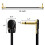 8 Pack 12 Inch Guitar Patch Cables, Right Angle Golden Pancake Connector for Effects Pedal Board 6