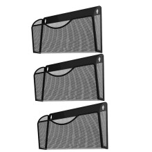 Magnetische Vijlhouder, 3 Zakken, Bestandsmaporganisator, Hangend Tijdschriftenrek op Kantoor voor Koelkast, Wit Bord