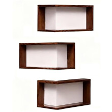 Slimme Hoekplanken Die Uw Ruimte Opfleuren, Set van 3 Zwevende Hoekplanken, Displayrek, Ruimtebesparend