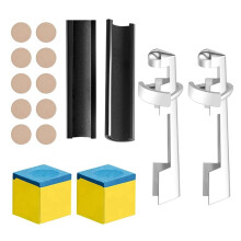 18 Stuks Biljartkeu Reparatieset Inclusief 2 Keu Klem 10 Biljartkeu Tips Biljartkeu Tips Shaper Krijt Vierkant Biljart