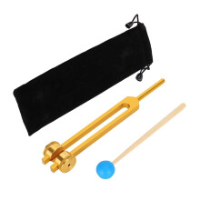 Aluminum Alloy 112.45HZ Tuning Fork with Hammer,Chakra Tuning Forks, Yoga Meditation Tuning Fork