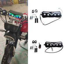 Motorcycle Audio Speaker Water Resistant Colorful Lights Waterproof MP3 FM Support USB Card AUX Audio Player B