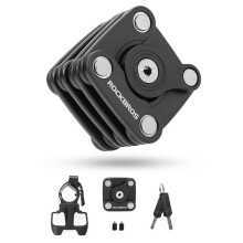 ROCKBROS Fietsslot Antidiefstal Fietsslot Draagbaar Opvouwbaar Ketting Fiets Hamburg Slot Zwart