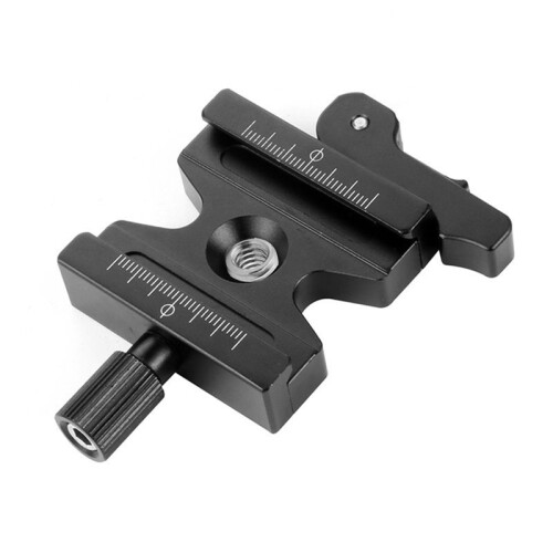 CL-50LS Double Lock Mounting Plate Camera Clamp Quick Release Plate Clamp Adjustable Knob Adapter for Tripod 1