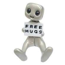 Your Mental Health Matters Robot Figurine Resin Art Toy Kawaii Desk Buddy C