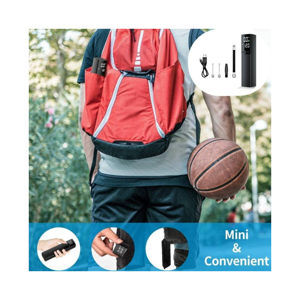 Pump Electric Ball Smart Air Pump Portable Pressure Gauge Digital Display Lcd 695364241703
