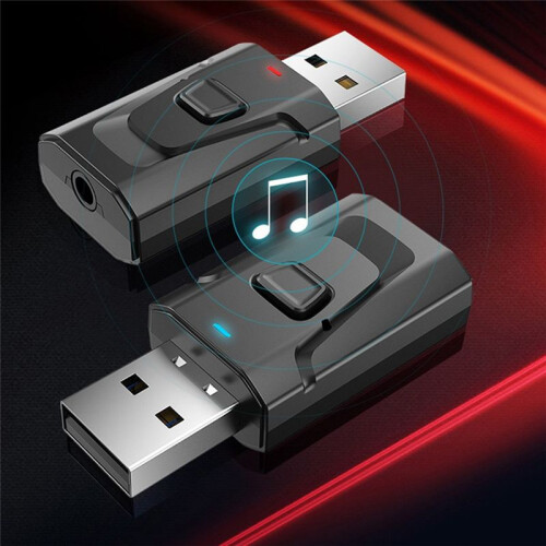 4-In-1  5.0 USB  Transmitter Receiver Audio Adapter with Call Car  Receiver