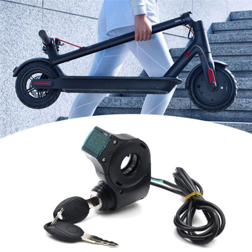 E-Bike Ignition Lock Key Thumb Throttle Voltmeter Digital Voltage Display  for  M4  M365 Universal 1