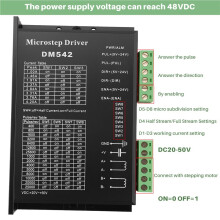 Stepper Motor Driver, DM542 Stepper Motor Driver Dsp Digital Driver Board for Nema 17, Nema 23 ,Etc