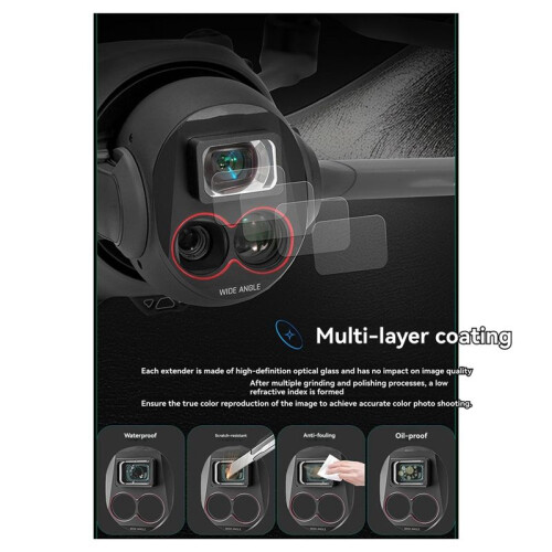 110 Degree Filter Wide-Angle Lens for   4 Pro Wide Angle Lens Adapter Protective for   4 Pro Drone 1