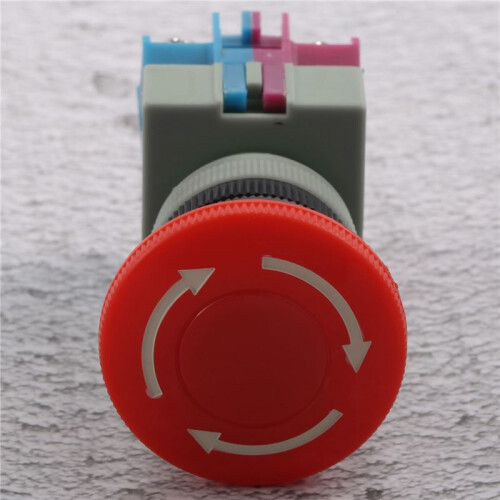 AC 600V 10A Red Mushroom Emergency Stop Push Button  22mm NO NC 1