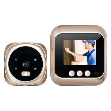 Doorbell Camera 1080P Home Doorbell Security Door Peephole Camera with 2.4-Inch High-Definition Screen Display