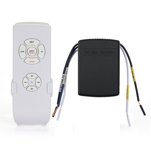 Ceiling Fan Remote Control Kit, Small Size Universal 3 in 1 Speed, Light & Timing Wireless Control AC220V(AC175V-265V)