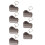 Metallic Silver 7pcs  Handheld Electronic Keyboard Keychain Pendant Can  Small Piano 1
