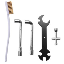 Pak van 5 3D-Printeronderdelensleutel + -Kruiskopdop + Mondstukborstel + 6 Mm 7 Mm L-Sleutel voor 3 Tools