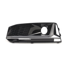 Chrome Front Bumper Fog Light Cover Fog Light Bezel Grille for A4 B9 Sports Style 2016-2018 Left 8W0807681G
