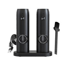 Moulin à sel et poivre électrique Mini moulin à sel et poivre Ensemble de 2 moulins à sel et poivre électriques rechargeables par USB