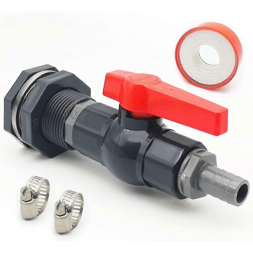 Rain Barrel Spigot kit Within 3/4 inch PVC Bulkhead Adapter