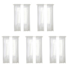Window White Sheer Curtains 108 Inches Long 10 Panels Sheer White Curtains Clear Curtains Basic Rod Pocket Panel
