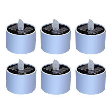 6 stuks weerbestendige, op zonne-energie werkende kaarsen, vlamloze LED-kaarsen op zonne-energie, vlamloze lampjes g