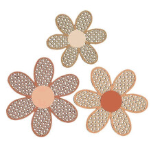 3pcs Bohemian Style Wall Daisies Decor Wall Wooden Crafts Farmhouse Decor