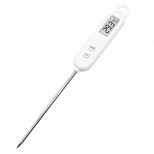 Wharick Cooking Thermometer LCD Screen Instant Read Stainless Steel Digital Temperature Sensor