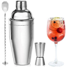 Coctelera, kit profesional para coctelería, coctelera de acero inoxidable de 750 ml.