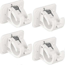 4pcs Self Adhesive Curtain Rod Bracket Drapery Hook Holders Fixing Rod Holder Curtain Pole Towel Rod Hooks