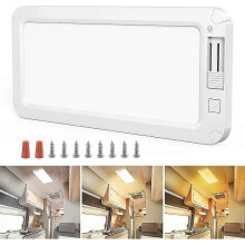 12V LED Caravan Interior Lighting Dimmable Campervan with 3 Color Temperature Slide Switch for Ceiling RV Motorhome Marine Camper