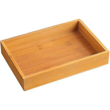 Plateau en bois de taille moyenne, boîte de rangement en bois, peut contenir des bonbons, des fruits, des en-cas, convient pour le salon