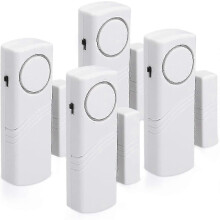 Alarm dverí a okien - Bezdrôtový alarm proti vlámaniu Lot 4x - Zabezpečenie domu proti vlámaniu - Magnetická funkcia - 100 Db