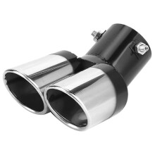 Tail Throat Exhaust, Stainless Steel Trolley Dual Exhaust Tip Tail Pipe Car Accessories f26