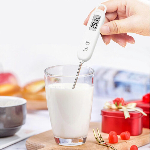 Wharick Cooking Thermometer LCD Screen Instant Read Stainless Steel Digital Temperature Sensor 1