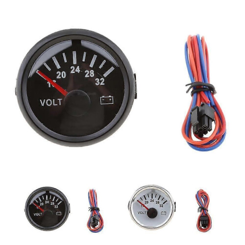 Voltmeter pre lode a autá 16-32V 52mm 2-1/16" diely pre lode, čierny 1